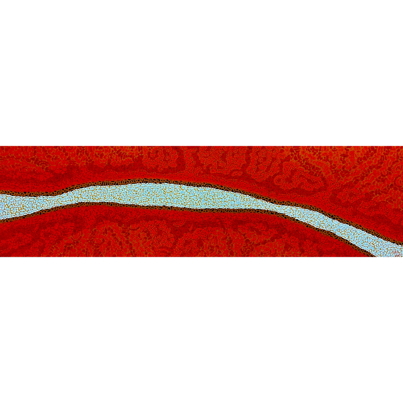 Kurun Warun, "Eels Biting Stones", Acrylic on Linen, 180x50cm, NG7857