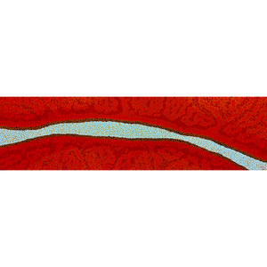 Kurun Warun, "Eels Biting Stones", Acrylic on Linen, 180x50cm, NG7857
