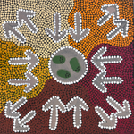 Cherina Nampijinpa Singleton, “Yankirri Jukurrpa (Emu Dreaming) - Ngarlikirlangu”, Acrylic on Linen, 30x30cm, NG7871
