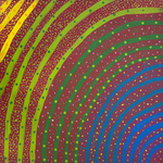 Lyn Napangardi Ward, “Ngapa Jukurrpa (Water Dreaming) - Pirlinyarnu”, Acrylic on Linen, 30x30cm, NG7862
