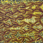 Susie Nangala Watson, “Mina Mina Jukurrpa (Mina Mina Dreaming)”, Acrylic on Linen, 30x30cm, NG7867