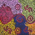 Ruth Nungarrayi Spencer, “Wardapi Jukurrpa (Goanna Dreaming) - Yarripilangu”, Acrylic on Linen, 30x30cm, NG7865