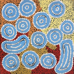 Anthony Jangala Hargraves, “Ngalyipi Jukurrpa (Snake Vine Dreaming) - Purturlu”, Acrylic on Linen, 30x30cm, NG7872
