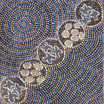 Wendy Napaljarri Kitson, “Ngatijirri Jukurrpa (Budgerigar Dreaming)”, Acrylic on Linen, 30x30cm, NG7877