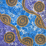 Anthony Jangala Hargraves, “Ngalyipi Jukurrpa (Snake Vine Dreaming) - Purturlu”, Acrylic on Linen, 30x30cm, NG7874