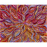 Rosemary Petyarre (Pitjara), "Bush Yam, Medicine Leaf”, Acrylic on Canvas, 71x56cm, NG7900