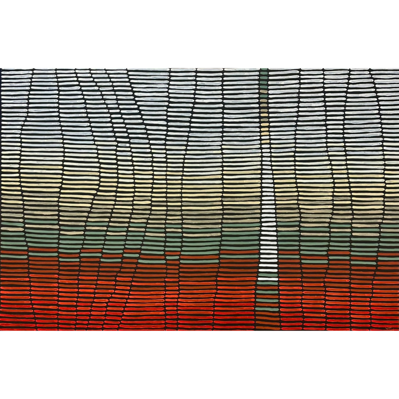 Kurun Warun, "Matang (Ochre Body Paint) Land and Connection with my Creator", Acrylic on Linen, 180x120cm, NG7854