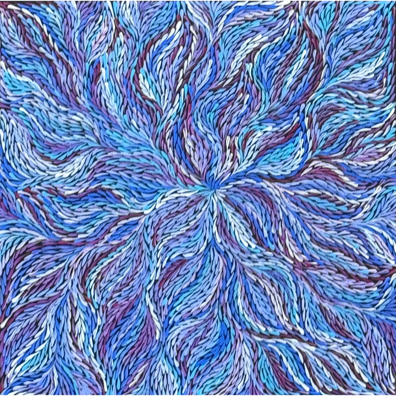 Rosemary Petyarre (Pitjara), "Bush Yam, Medicine Leaf”, Acrylic on Canvas, 61x61cm, NG7898