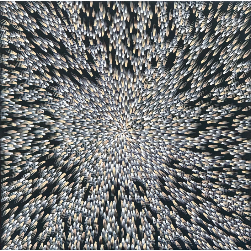 Abie Loy Kemarre, "Medicine Leaf", Acrylic on Canvas, 61x61cm, NG7884