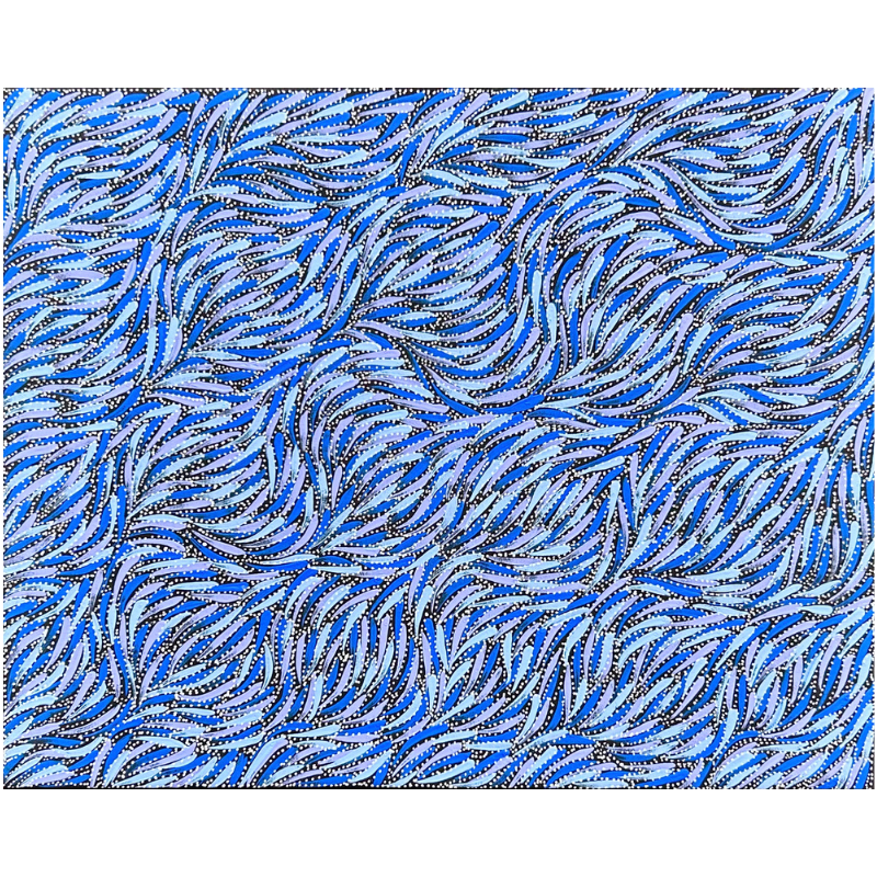 Rosemary Petyarre (Pitjara), "Bush Yam, Medicine Leaf”, Acrylic on Canvas, 71x56cm, NG7920