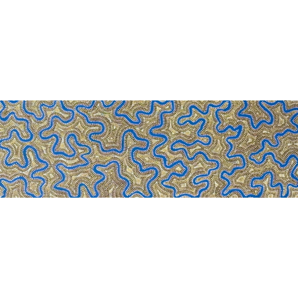 Kelly Nungarrayi Tex, "Water", Acrylic on Canvas, 112x35cm, NG7895