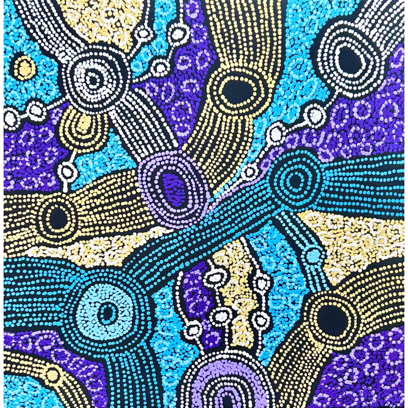 Clarise Tunkin, "Minma Marlilu Tjukurrpa", Acrylic on Canvas, 61x61cm , NG7911
