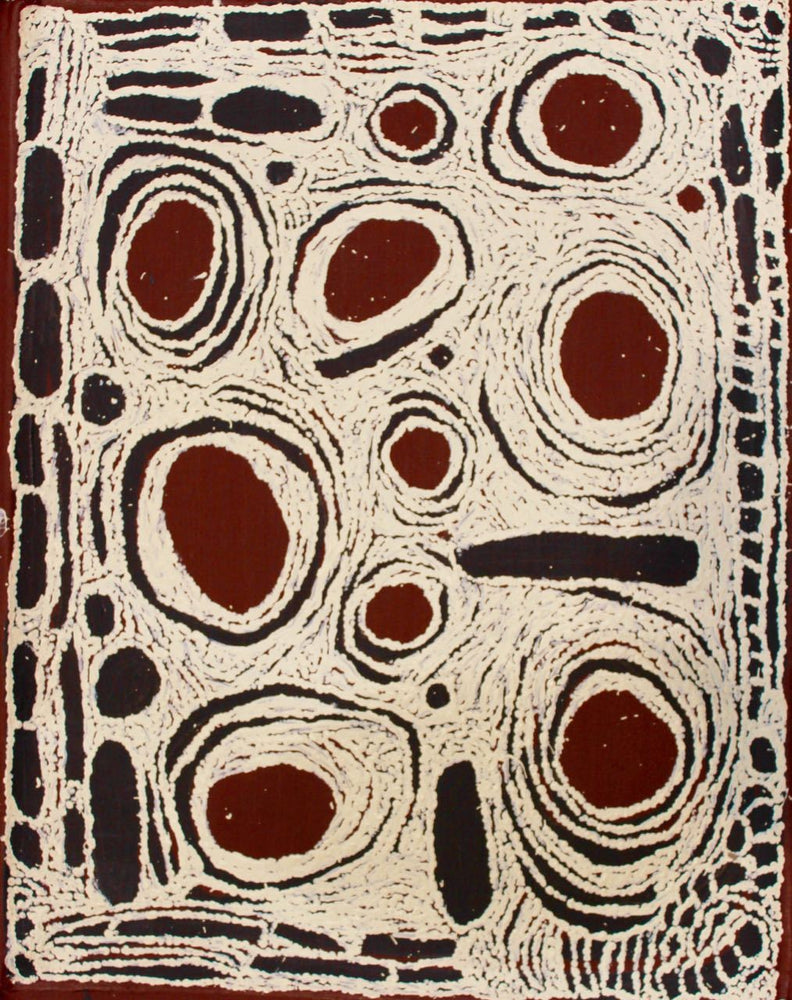 Nyurapayia Nampitjinpa (aka Mrs Bennett), "Untitled", Acrylic on Linen, 71x56cm, NG2994