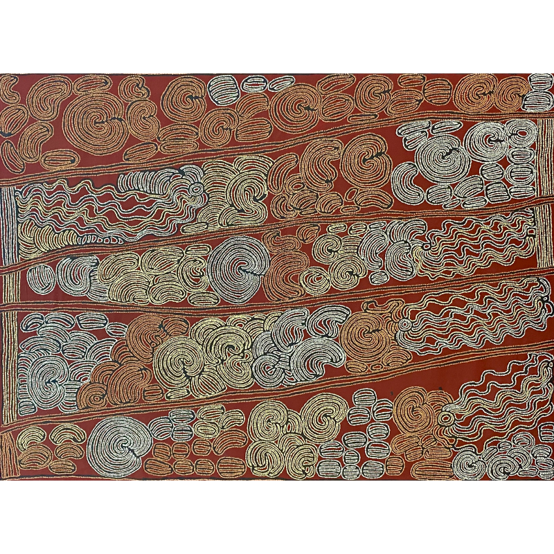 Tjawina Porter Nampitjinpa, "Untitled", Acrylic on Linen, 244x182cm, NG6166