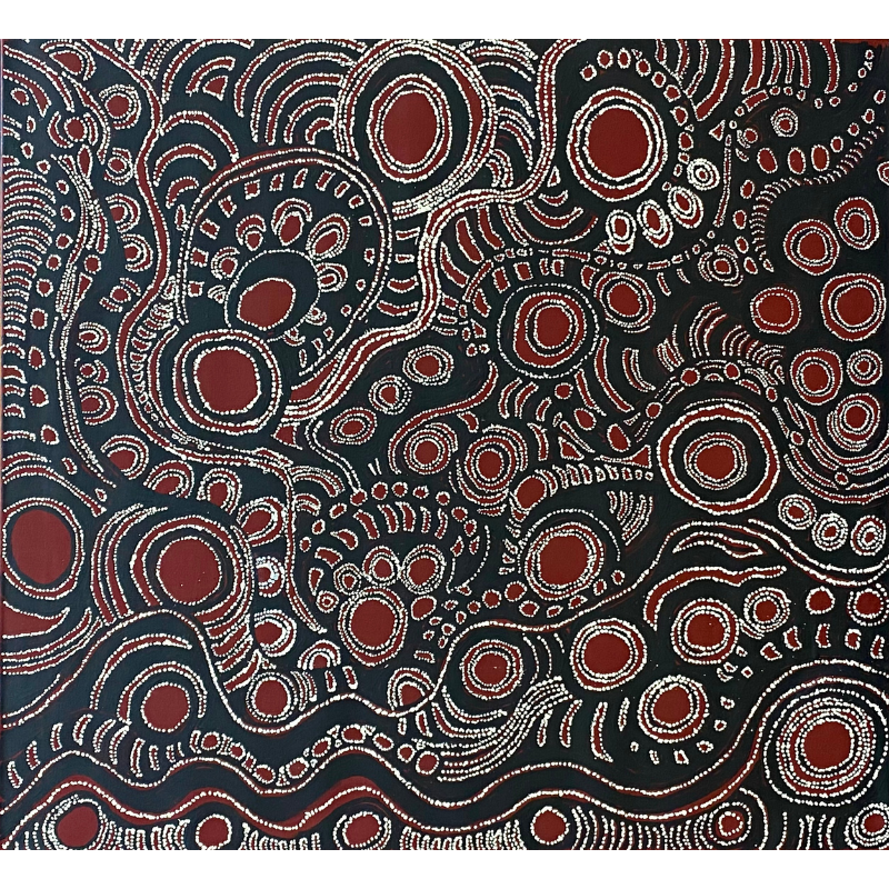 Sandra Ken, "Kungkarangkalpa Tjukurpa - Seven Sisters Dreaming", Acrylic on Linen, 122x112cm, NG6602