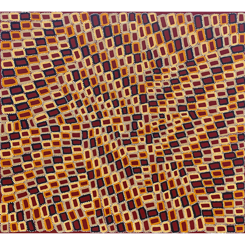 
                
                    Load image into Gallery viewer, Walala Tjapaltjarri, &amp;quot;Tingari&amp;quot;, Acrylic on Linen, 152x137cm, NG6485
                
            
