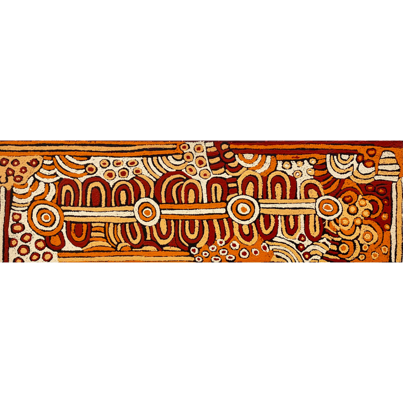 Narpula Scobie Napurrula, "Untitled", Acrylic on Linen, 152x46cm, NG6696
