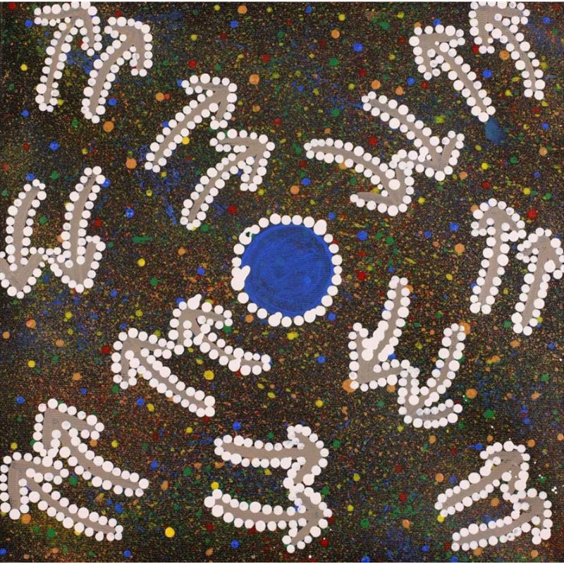 Cherina Nampijinpa Singleton, "Yankirri Jukurrpa (Emu Dreaming) - Ngarlikirlangu”, Acrylic on Linen, 30x30cm, NG6892