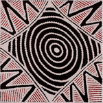Ursula Napangardi Hudson, "Pikilyi Jukurrpa (Vaughan Springs Dreaming)”, Acrylic on Linen, 30x30cm, NG6900