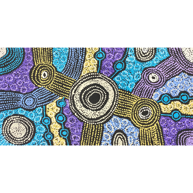 
                
                    Load image into Gallery viewer, Clarise Tunkin, &amp;quot;Minma Marlilu Tjukurrpa&amp;quot;, Acrylic on Canvas, 61x30cm , NG7009
                
            