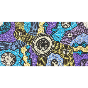 
                
                    Load image into Gallery viewer, Clarise Tunkin, &amp;quot;Minma Marlilu Tjukurrpa&amp;quot;, Acrylic on Canvas, 61x30cm , NG7009
                
            