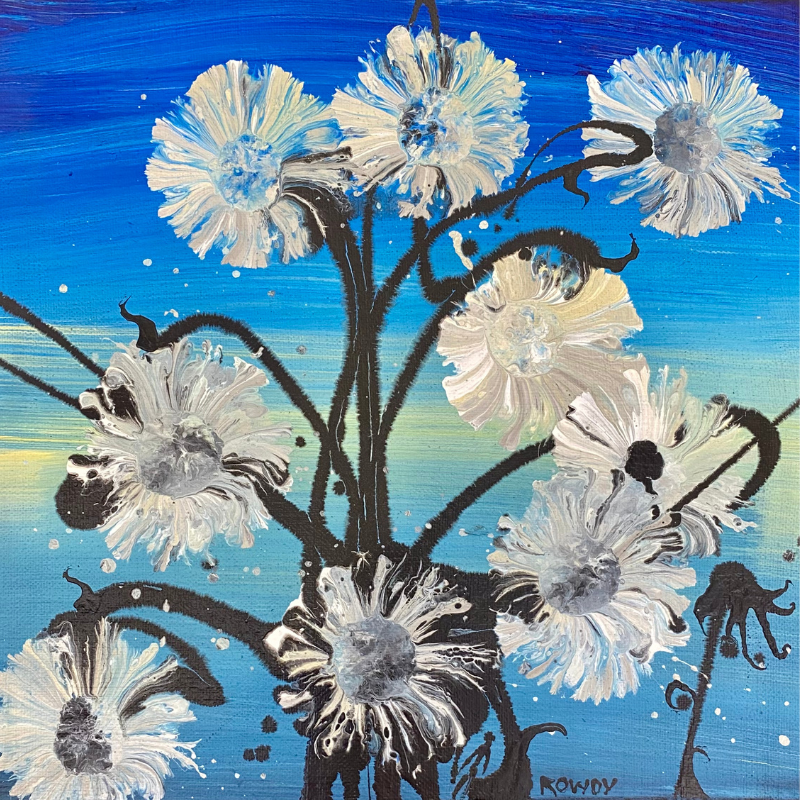 Rowdy Warren, "Wildflowers", Acrylic on Linen, 30x30cm, NG7056