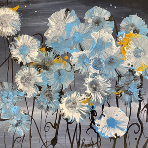
                
                    Load image into Gallery viewer, Rowdy Warren, &amp;quot;Wildflowers&amp;quot;, Acrylic on Linen, 30x30cm, NG7053
                
            