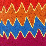 Selina Napanangka Fisher, “Pikilyi Jukurrpa (Vaughan Springs Dreaming)”, Acrylic on Linen, 30x30cm, NG7187