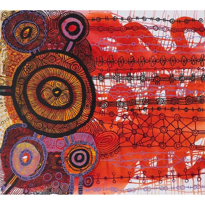 Yaritji Young, "Tjala - Honey Ant Dreaming", Acrylic on Linen, 151x137cm, NG7195