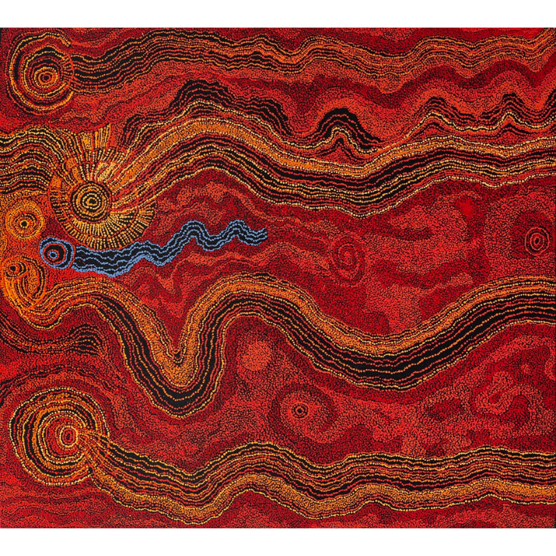 Tjungkara Ken, "Kungkarangkalpa Tjukurpa - Seven Sisters Dreaming", Acrylic on Linen, 151x137cm, NG7197