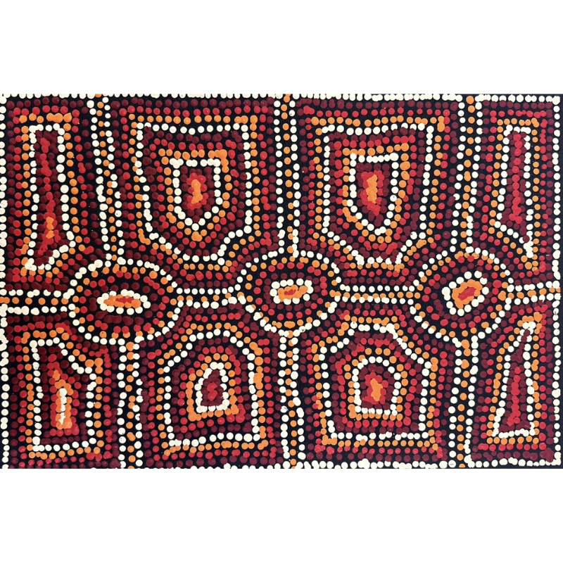 Michelle Butler Nakamarra, “Seven Sisters, Minyma Inmaku”, Acrylic on Canvas, 45x30cm, NG7205