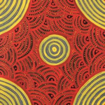 Marsha Nangala Williams, "Watiya-warnu Jukurrpa (Seed Dreaming)”, Acrylic on Linen, 30x30cm, NG7322