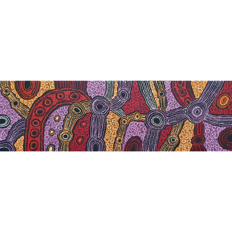 
                
                    Load image into Gallery viewer, Clarise Tunkin, &amp;quot;Minma Marlilu Tjukurrpa&amp;quot;, Acrylic on Canvas, 152x46cm, NG7123
                
            
