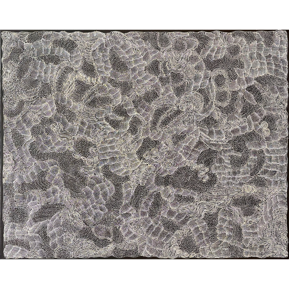 
                
                    Load image into Gallery viewer, Jorna Newberry, “Ngintaka - Perentie”, Acrylic on Linen, 152x121cm, NG7068
                
            