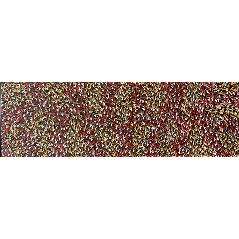 
                
                    Load image into Gallery viewer, Abie Loy Kemarre, &amp;quot;Medicine Leaf&amp;quot;, Acrylic on Canvas, 112x35cm, NG7150
                
            